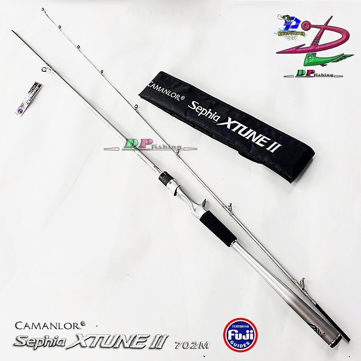 Cần câu lure máy ngang xtune ii 702m cần lure cao cấp khoen fuji