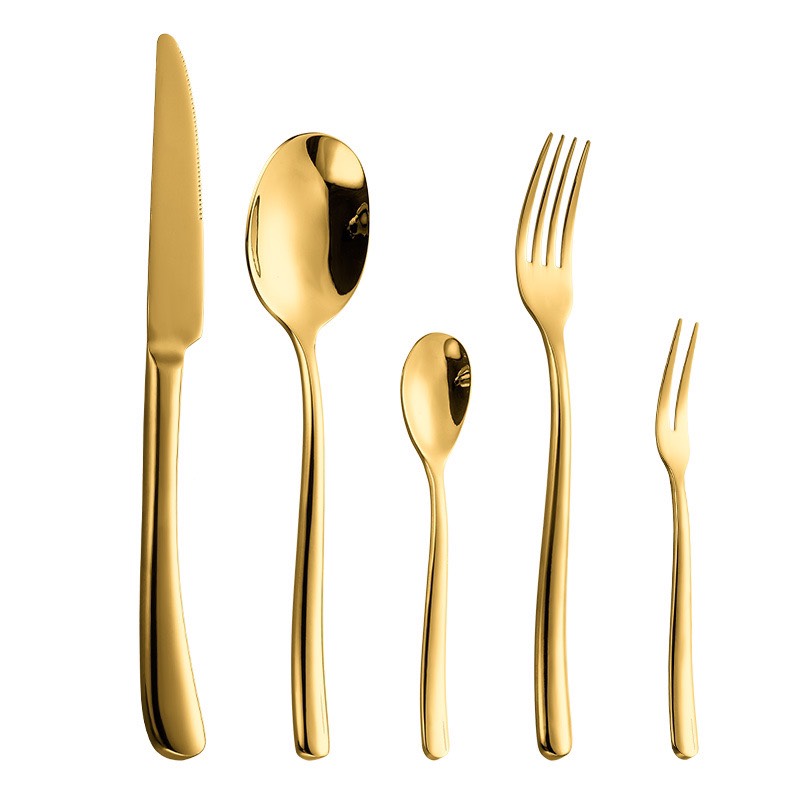 Sét 5  Dao Muỗng Nĩa Inox Cao Cấp Mạ Vàng [ Thép Không Gỉ ] SHOP CÓ PHÂN LOẠI