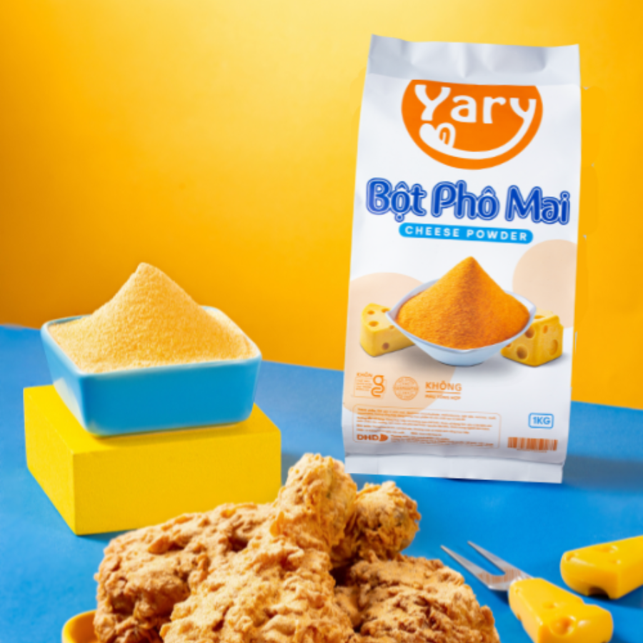 Bột phô mai yary 250gr, bột phô mai, khoai tây lắc phô mai, xúc xích lắc phô mai, gà lắc, bắp rang, tokkboki phô mai