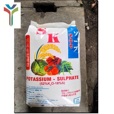 Phân bón kali sunphat : k2o = 52%; s = 18%