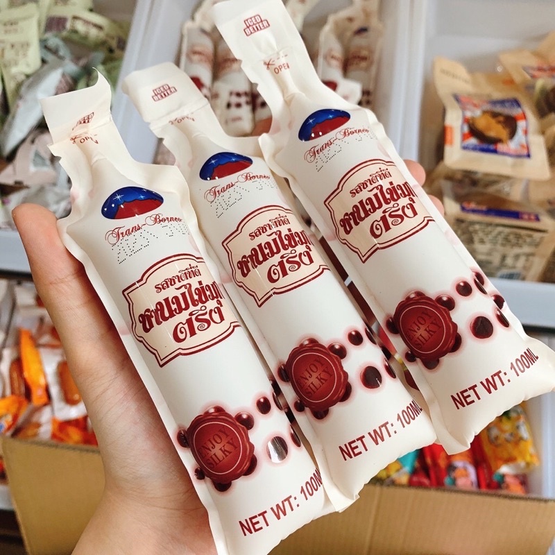 💥SIÊU HOT💥Thạch Kem Trà Sữa Trân Châu Đường Đen Thái Lan 100ml - Ăn Vặt