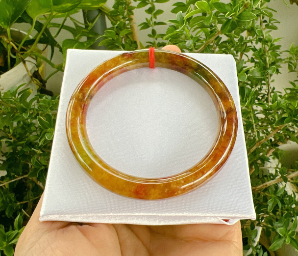 Vòng tay nữ cẩm thạch tứ quý thiên nhiên thời trang,vòng sáng bóng,bao lên nước DKT SILVER