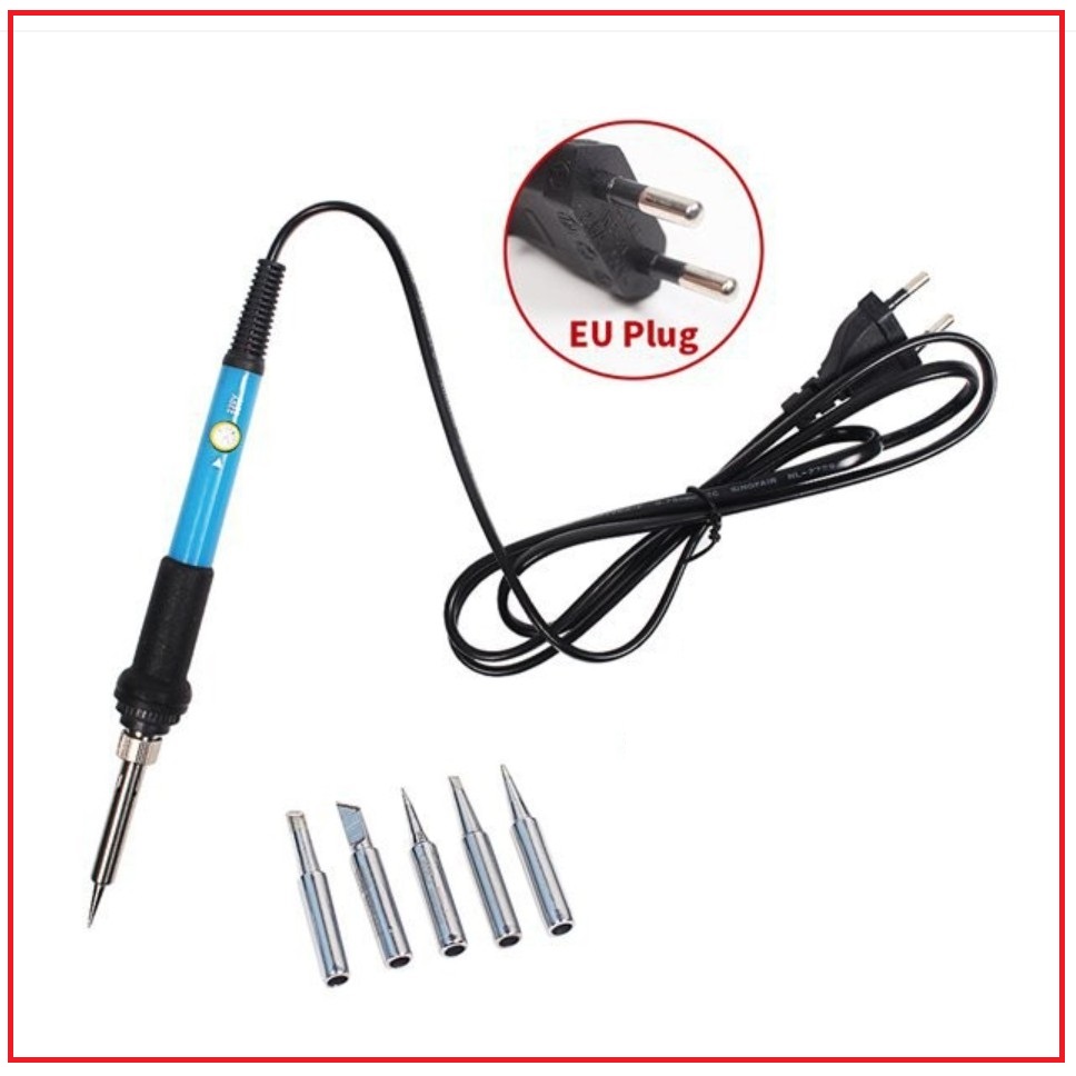 Mỏ hàn thiếc màu xanh điều chỉnh nhiệt độ 60w, mổ hàn chì điều chỉnh nhiệt độ mỏ hàn 936