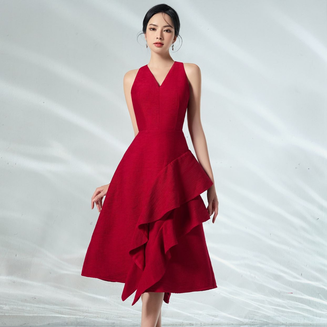 Olv - đầm adela ruffle detail dress
