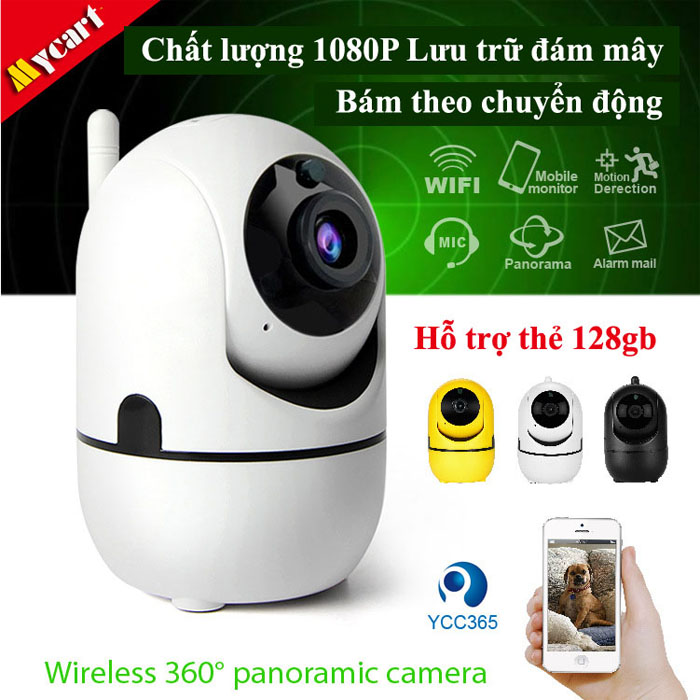 Camera Wifi IP YCC365 FULL HD 1080P - Bám theo chuyển động