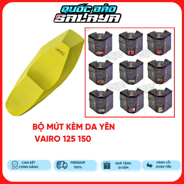 Yên 2 Tầng Vairo Click  Kèm Da Co Giãn 4 Chiều Nhiều Mẫu Lựa Chọn