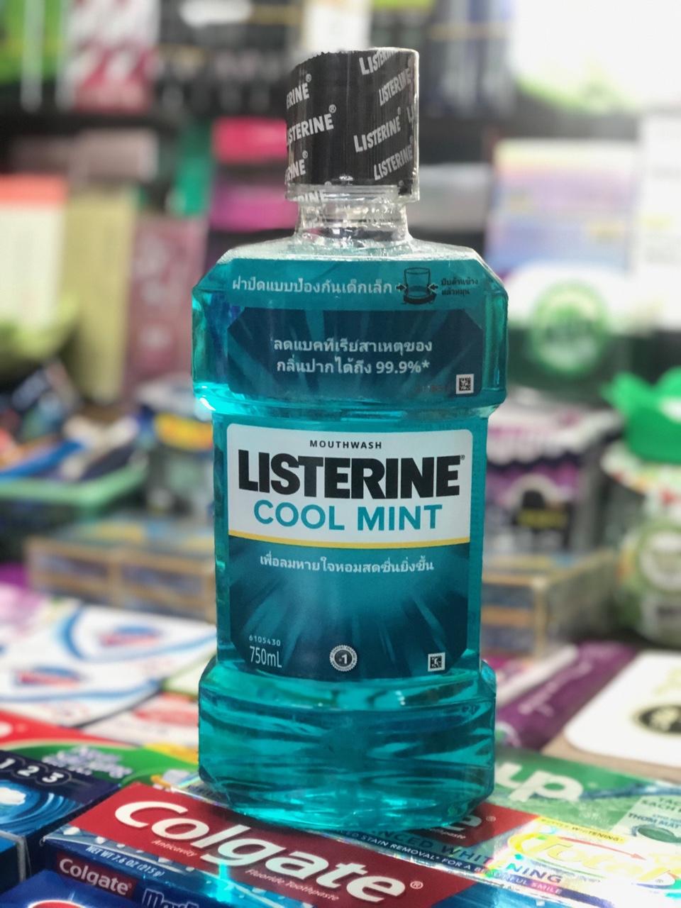 Nước xúc miệng listerine thái 750ml