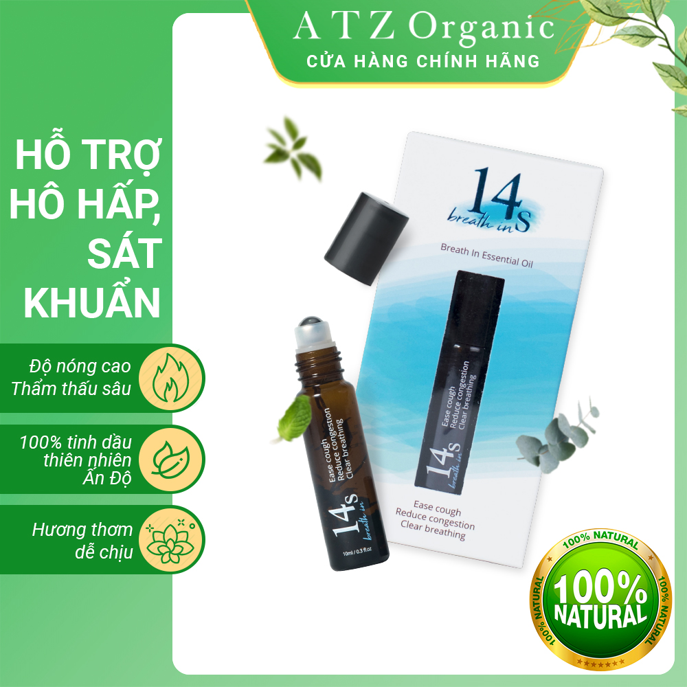Tinh dầu lăn 14S Breathe In -  hỗ trợ hô hấp, sát khuẩn khoang hô hấp