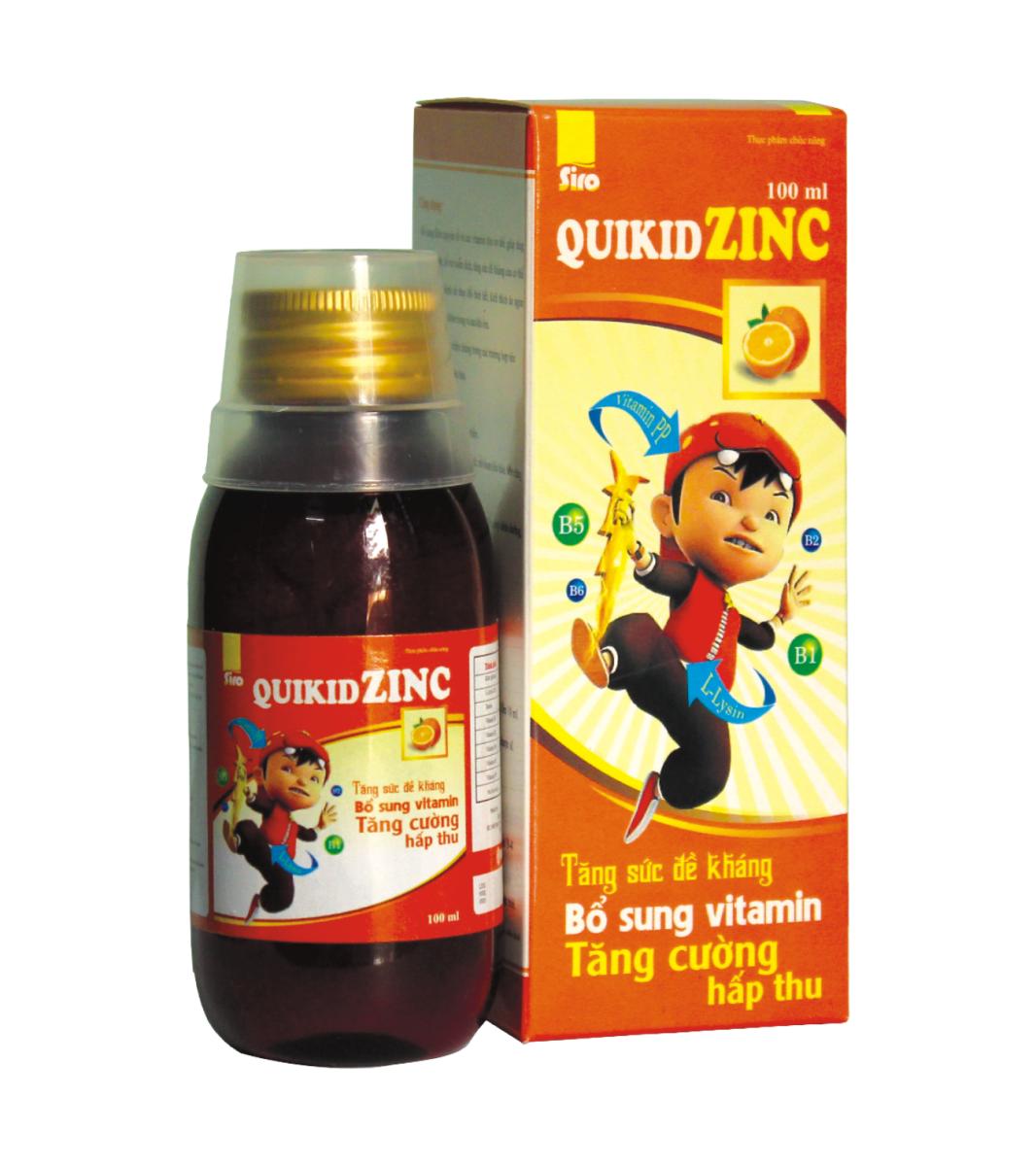 Combo 2 chai siro quikizinc - bổ sung kẽm cho trẻ em