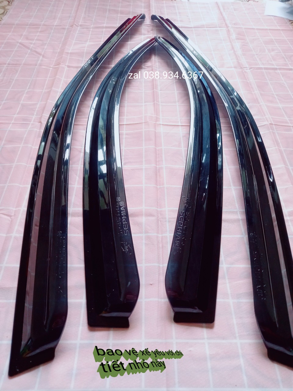 Bộ vè che mưa đen Hàn Quốci cao cấp xe Kia Spectra