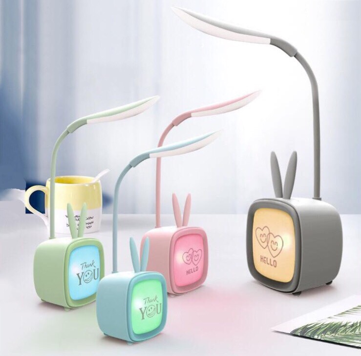 ĐÈN HỌC ĐỂ BÀN HÌNH CHIẾC LÁ TẶNG KÈM DÂY CÁP SẠC, MẪU GỌN TIỆN DỤNG, CUTE