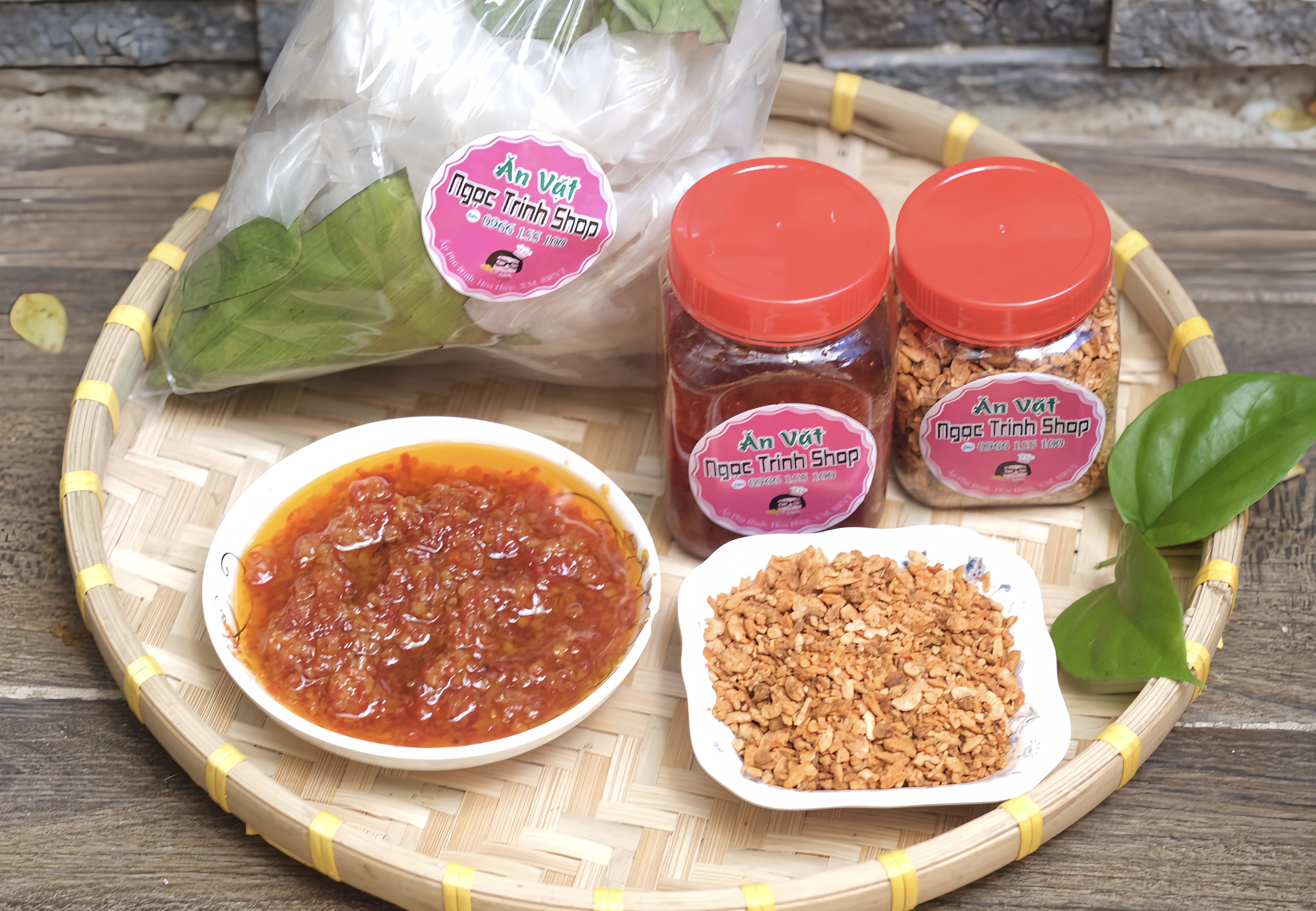 Bánh Tráng Phơi Sương  SaTe Cay Nghiền : 500gram bánh tráng phơi sương+150 gram sate + 100 gram muối tôm thượng hạng