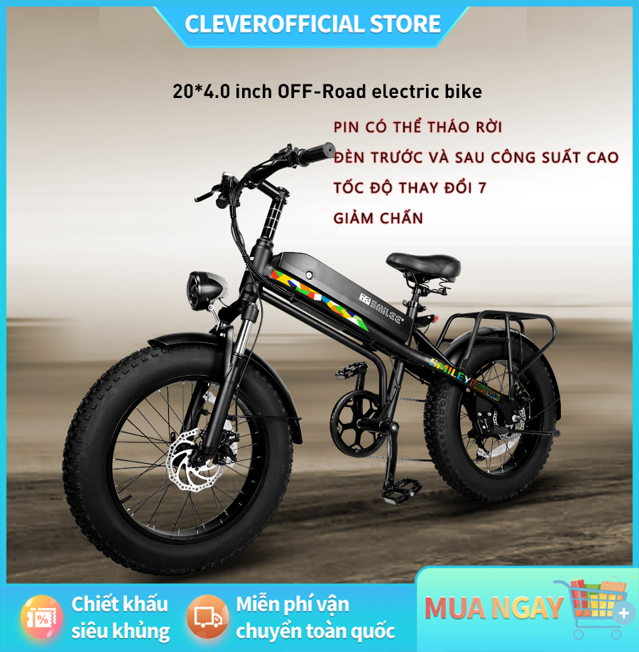 ⚡Miễn Phí Vận Chuyển⚡Xe đạp trợ lực điện gấp,Model 7 tốc độ 500W xe đạp trợ lực,xe đạp điện cho học sinh cấp 2 Pin 48V/10.4Ah với phạm vi 60KM không chổi than