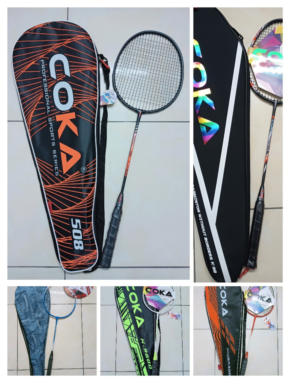 Đôi vợt COKA chất lượng tốt giá rẻ gồm bao đựng 2 vợt