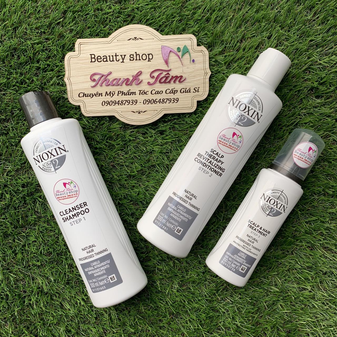 Bộ kit dầu gội xả và tinh dầu nioxin chống rụng tóc system 2 300ml 2019