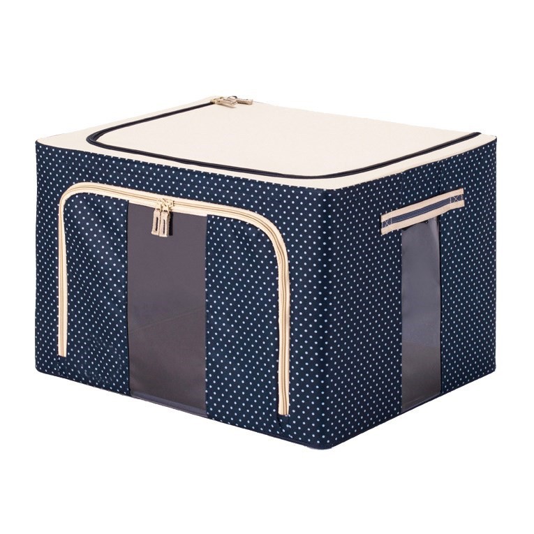 Hộp đựng quần áo - Hộp vải đựng chăn màn khung thép, Túi đựng chăn màn, túi đựng quần áo, tủ vải đựng quần áo, túi đựng chăn, tủ đựng quần áo, tủ vải đựng quần áo khung sắt, túi đựng quần áo chăn màn