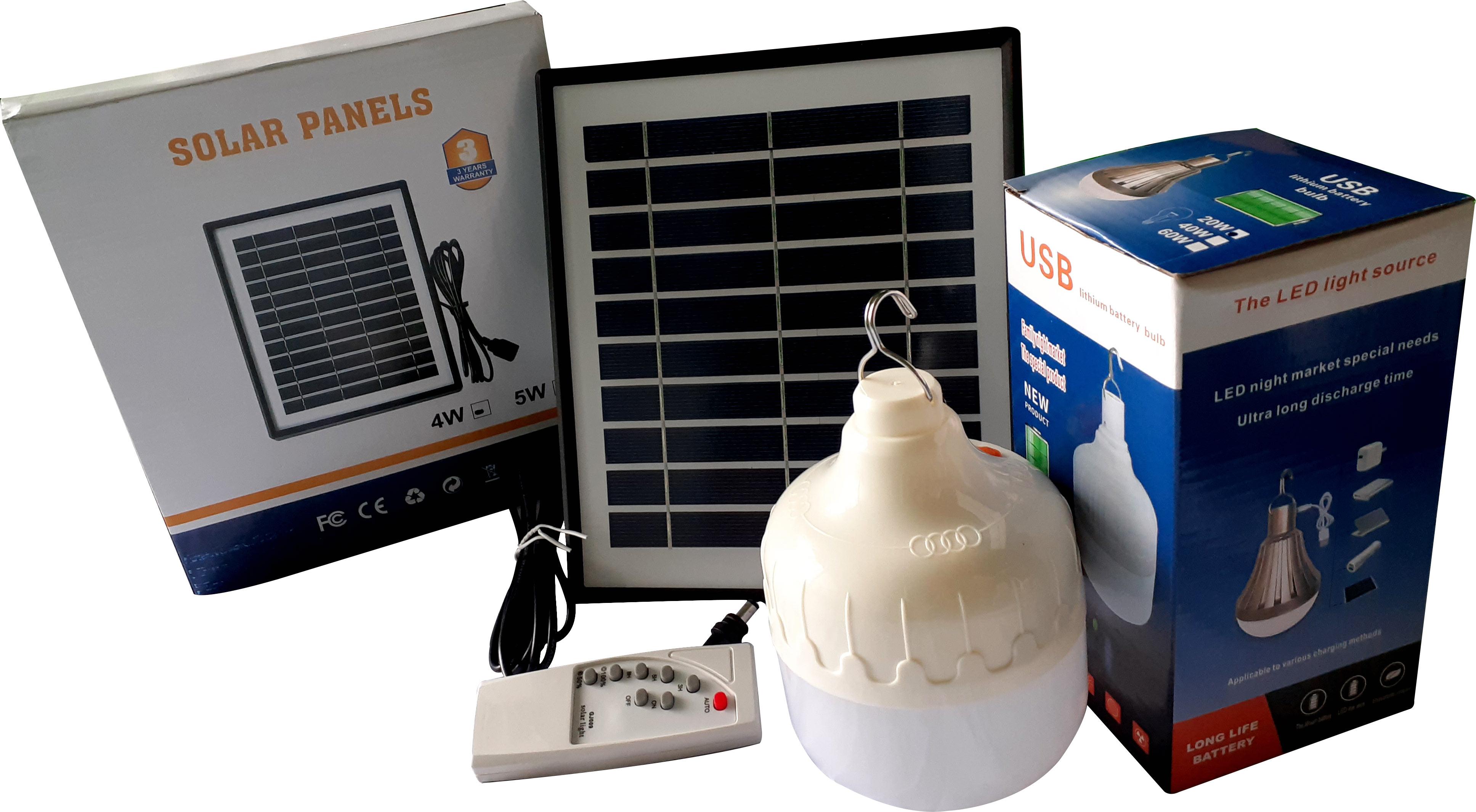 Đèn buld năng lượng mặt trời 40w có remote