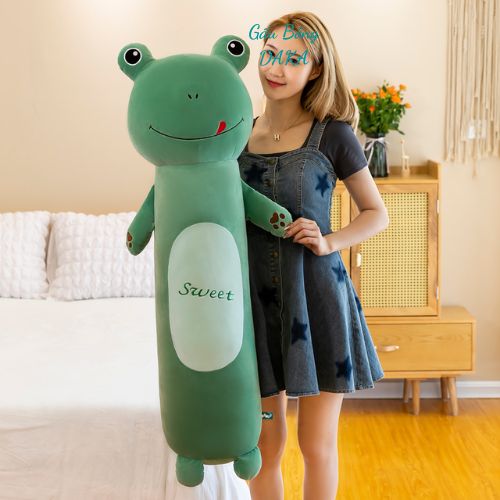 Gối Ôm Gấu Bông Hình Thú Chú Ếch Xanh Siêu Đáng Yêu