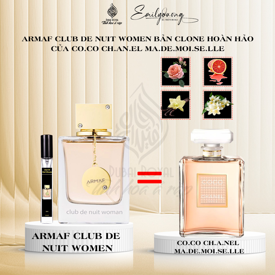 Nước hoa Dubai Club De Nuit phiên bản Coco Chanel dành cho nữ hương thơm ngọt ngào tinh tế