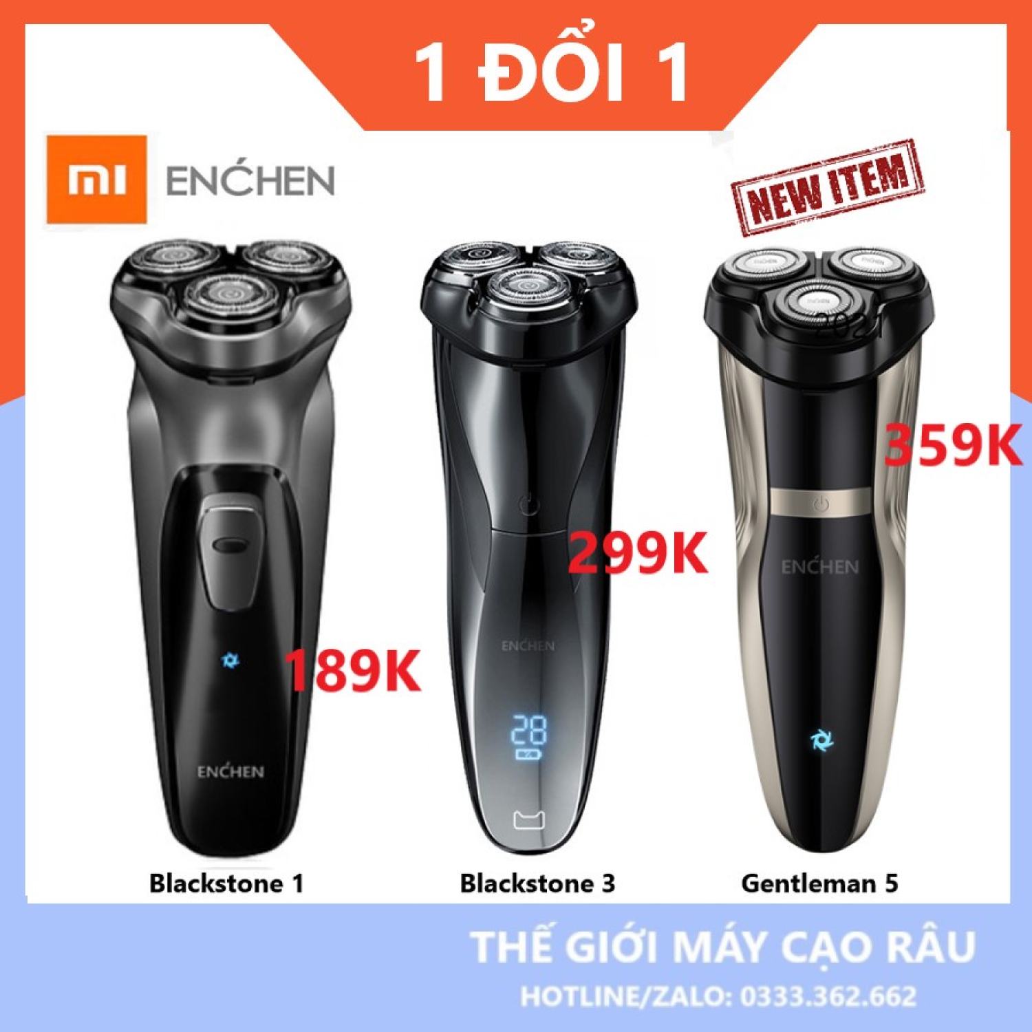 Máy cạo râu Xiaomi Enchen BlackStone 1/ BlackStone 3/ Gentleman 5  - Thegioimaycaorau2019