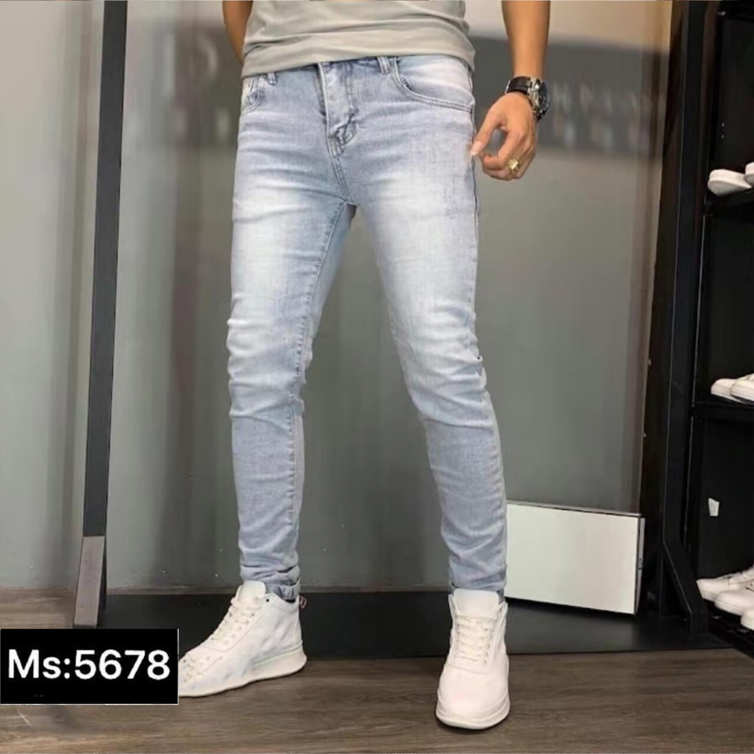 Quần jean nam chất bò cao cấp Jean co dãn 4 chiều cực đẹp form dáng skinny chuẩn_JEANCD213