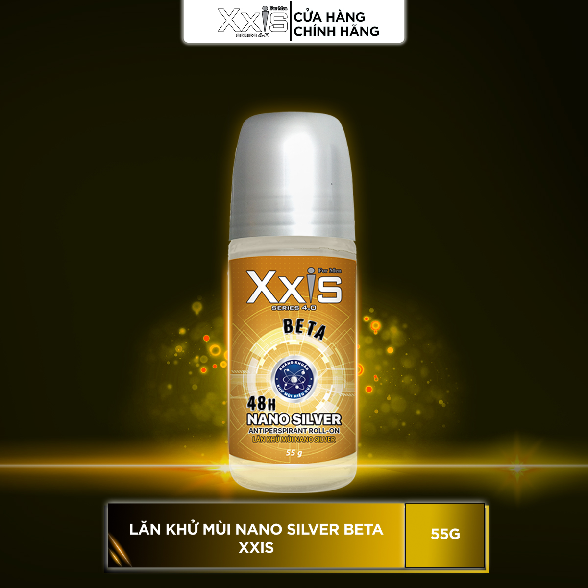 Lăn khử mùi nano silver beta xxis 55g