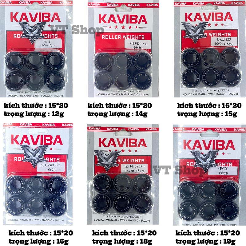 Bi nồi Kaviba - 15x20 : 11g 12g 13g 14g 15g 16g 17g 18g 19g 20g. xe honda 125 150 160
