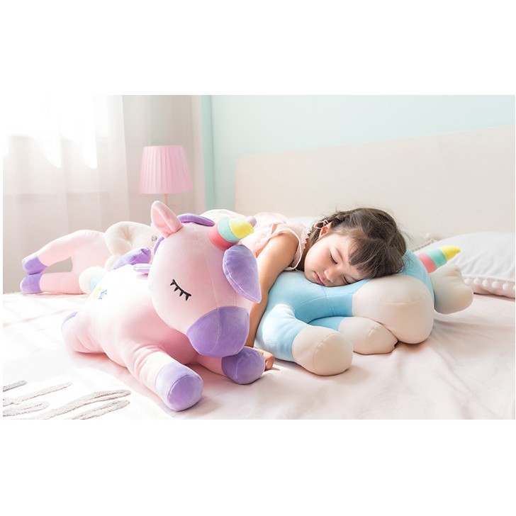 [HCM]Gối Mền Gấu Bông 3 Trong 1 Hình Unicorn Kỳ Lân Dài 60cm.Gối Mềm Kỳ Lân 3 Trong 1 Siêu Cute Nỉ Nhung Cực Mịn Cho Người Sử Dụng Dễ Chịu Và Thoải Mái
