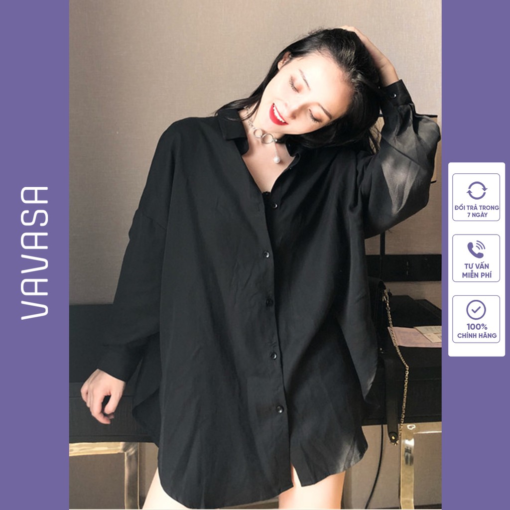 Áo sơ mi nữ form rộng kiểu công sở dài tay đẹp SM01