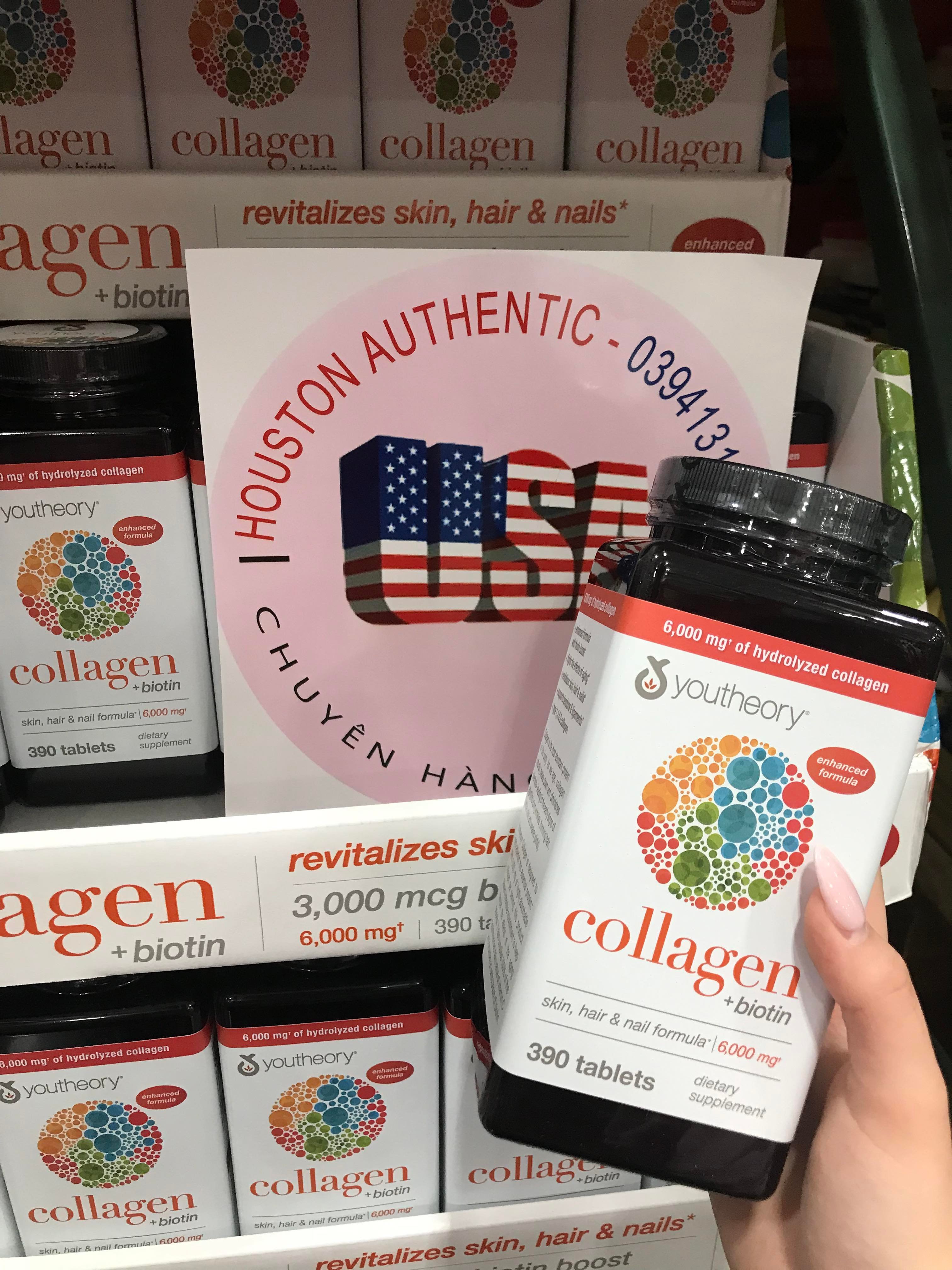 [ ĐỦ BILL STORE + AIR] Viên Uống Youtheory Collagen 390 Viên  Mẫu mới _ Live mua hàng tại Mỹ