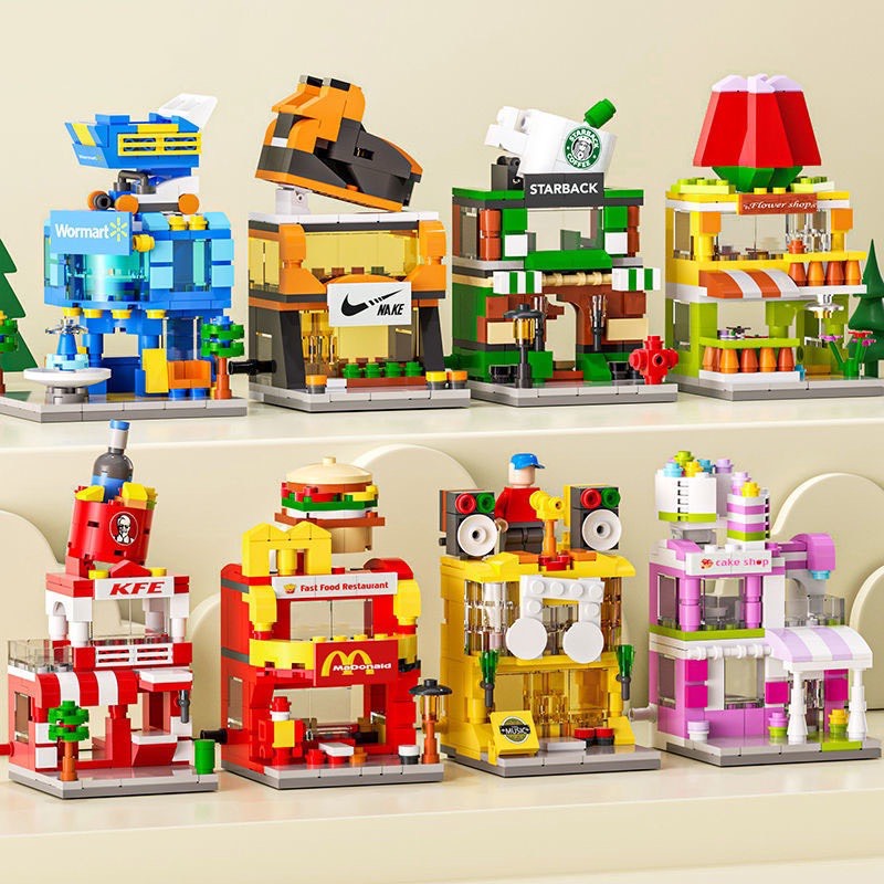 Lego lắp ráp mô hình cửa hàng mini
