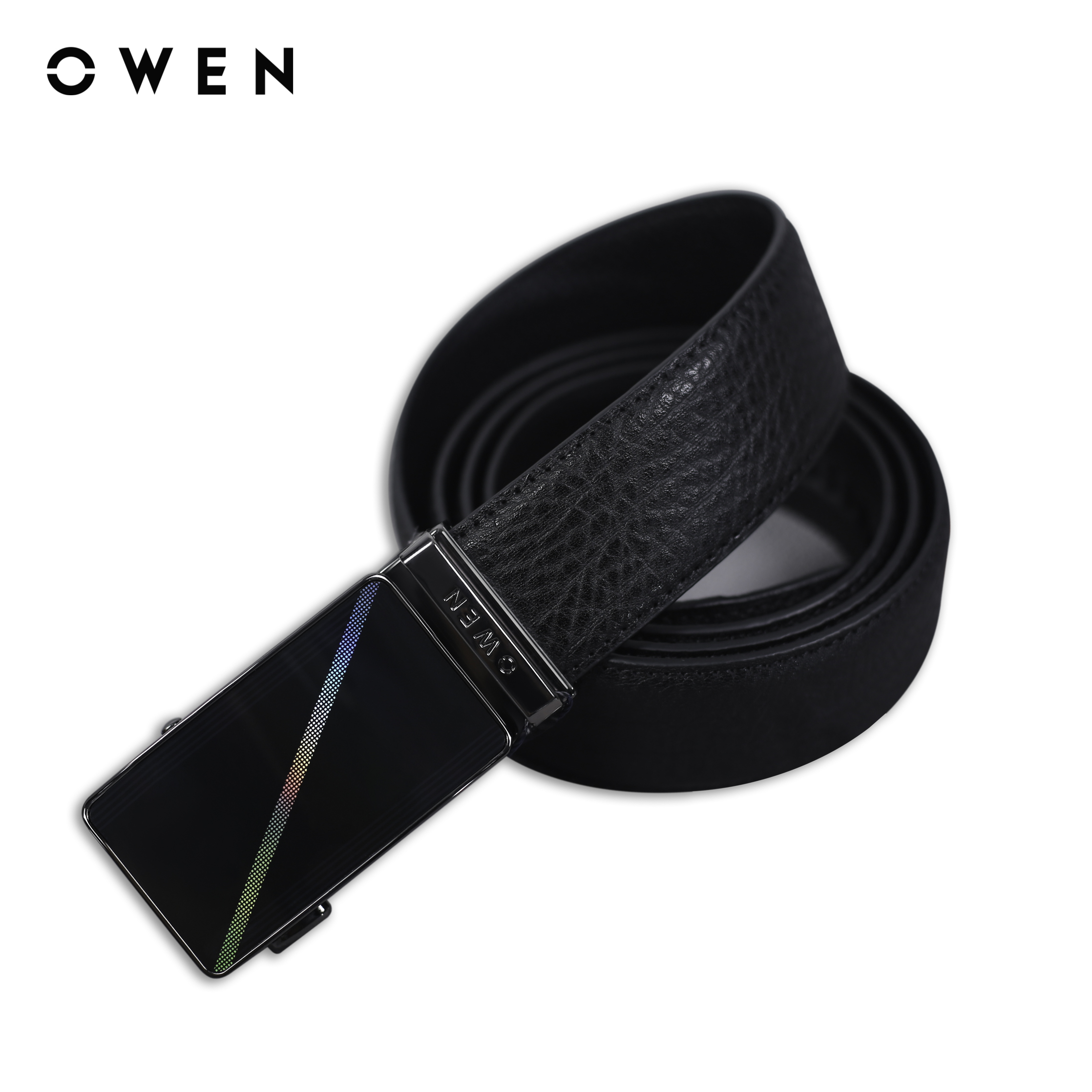 Owen - dây lưng belt233274 màu đen chất liệu da thật