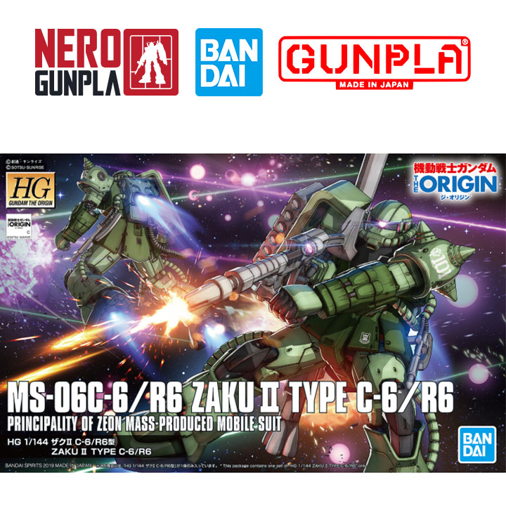 Mô hình lắp ráp bandai gunpla hg 1/144 zaku ii type c-6/r6