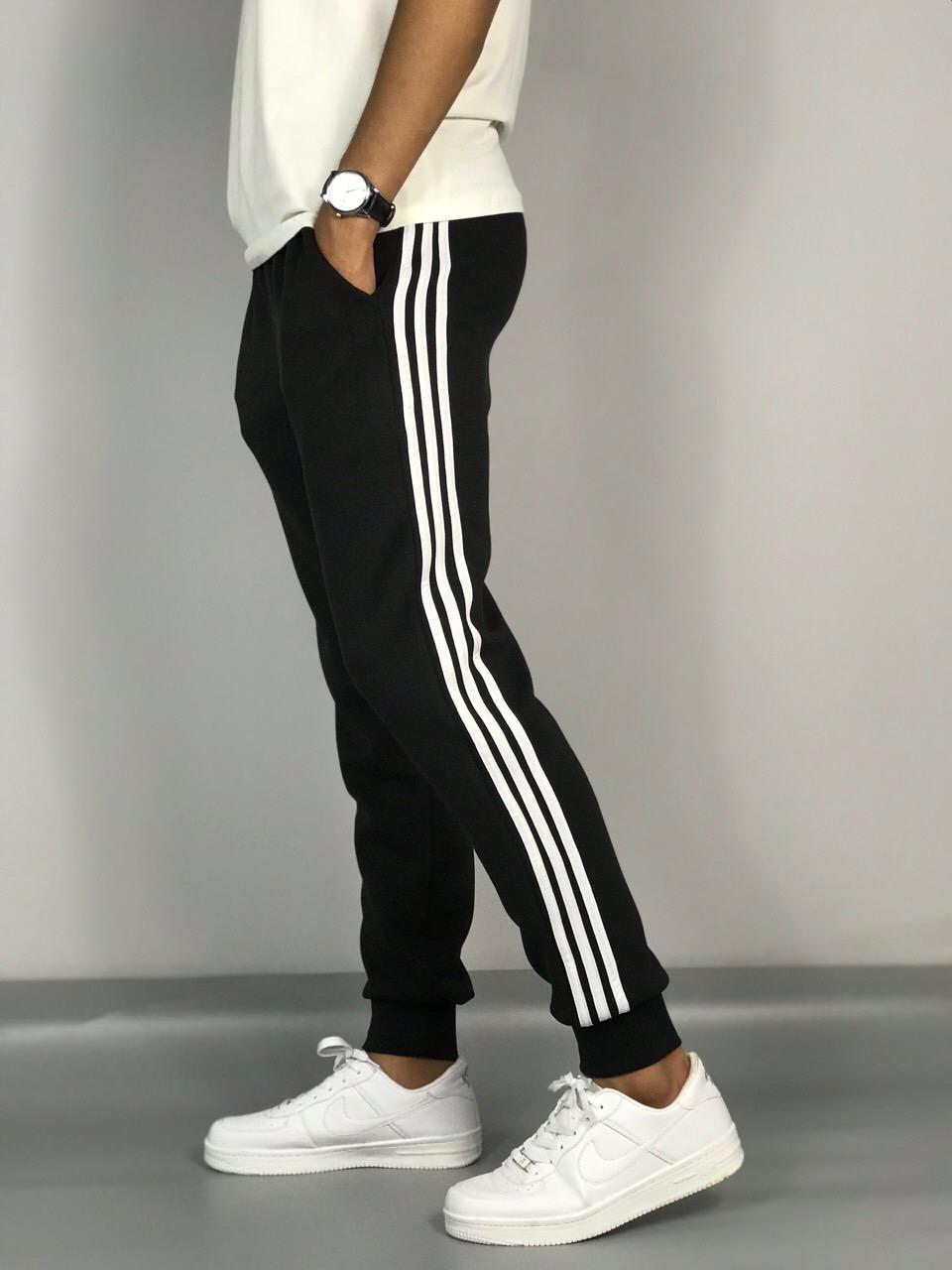 Quần thể thao nam dài ba sọc trắng ống bó jogger