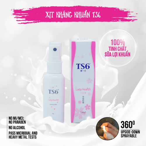 Xịt phụ khoa kháng khuẩn TS6, vùng kín có mùi hôi, vùng kín, viêm phụ khoa