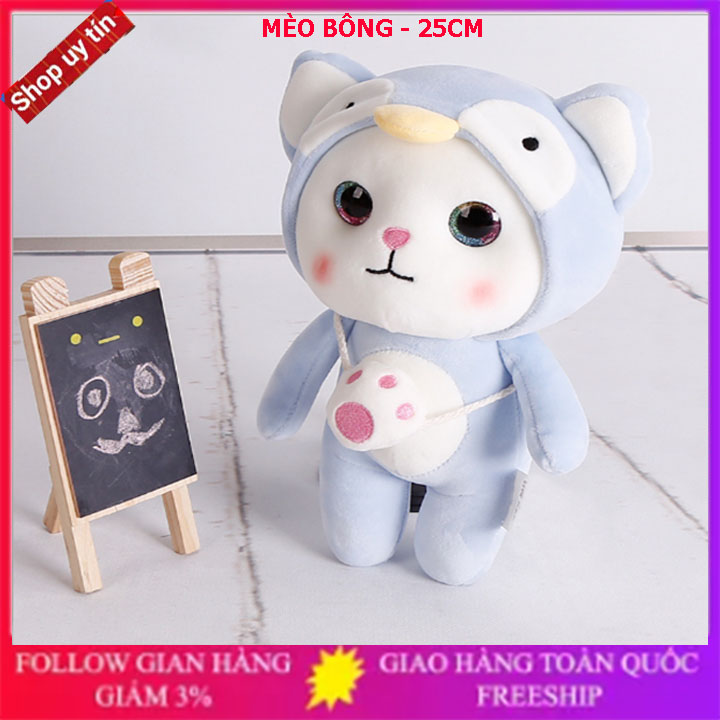 Thú nhồi bông hình mèo con  đáng yêu