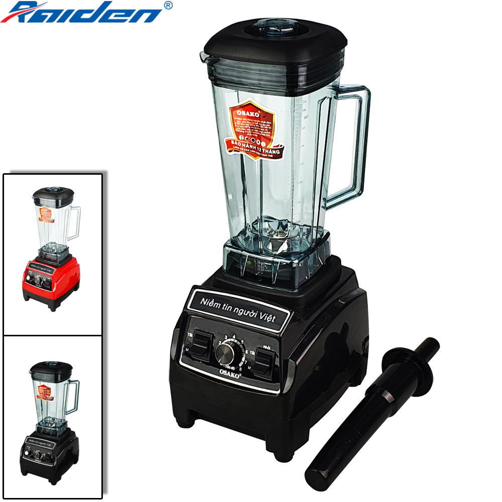 Máy xay sinh tố công nghiệp 1800W Osako OS-1800 xay nhuyễn đá, làm sinh tố, xay rau má liên tục mà không quá tải - Dùng cho quán