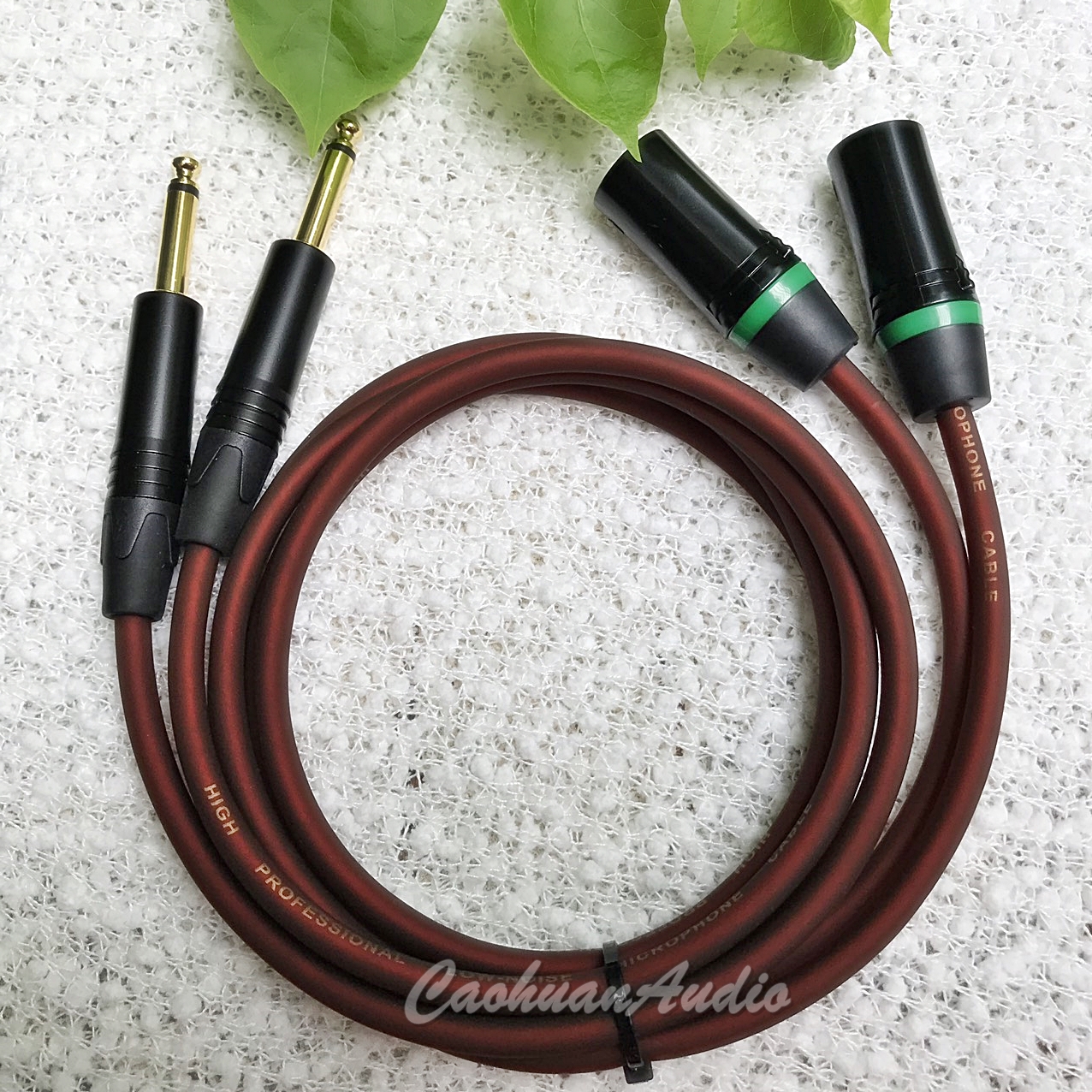 Cặp dây jack canon đực ra 6.5mm dài 1m