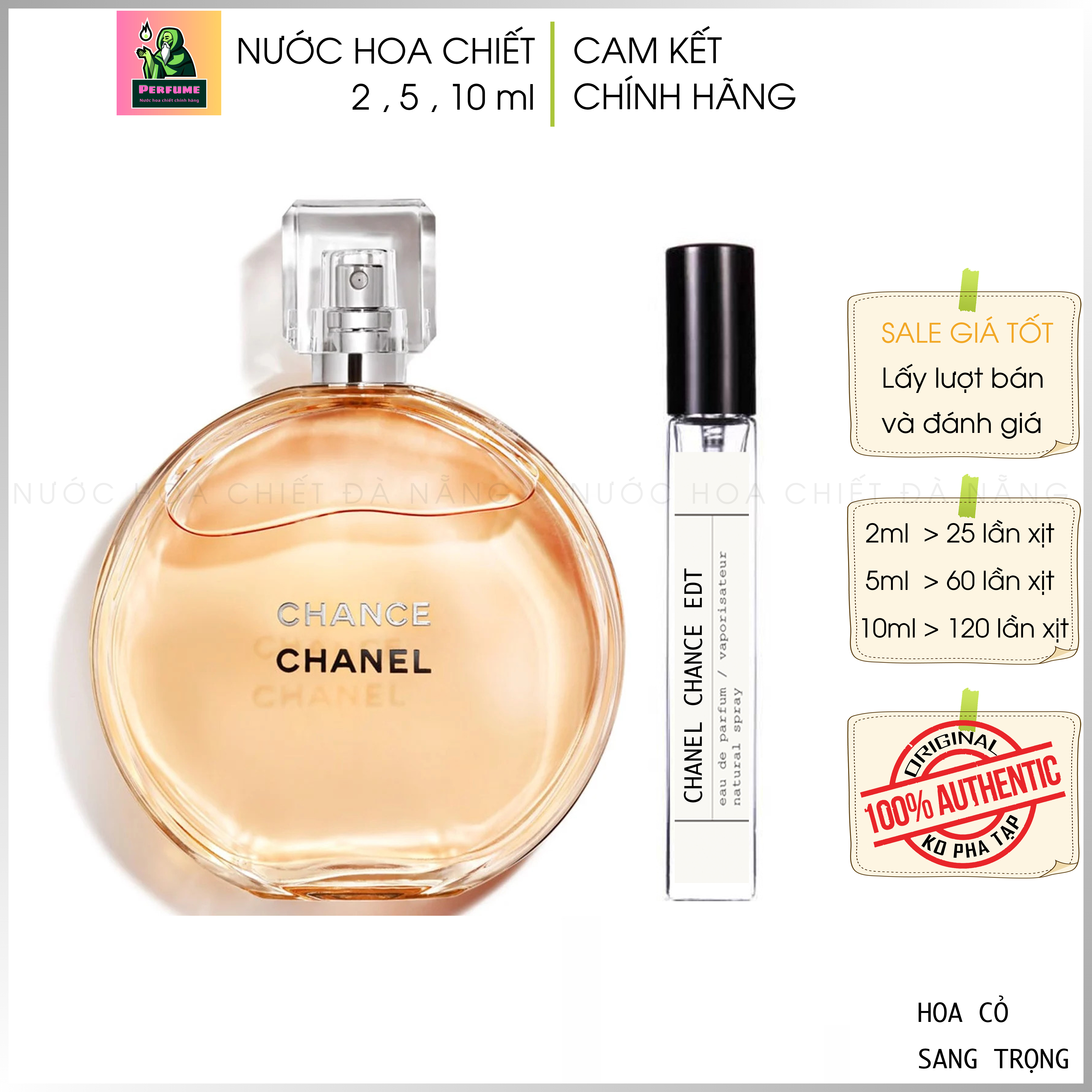 Nước hoa Chanel Chance chiết 2ml 5ml 10ml - Cam Kết Chính Hãng