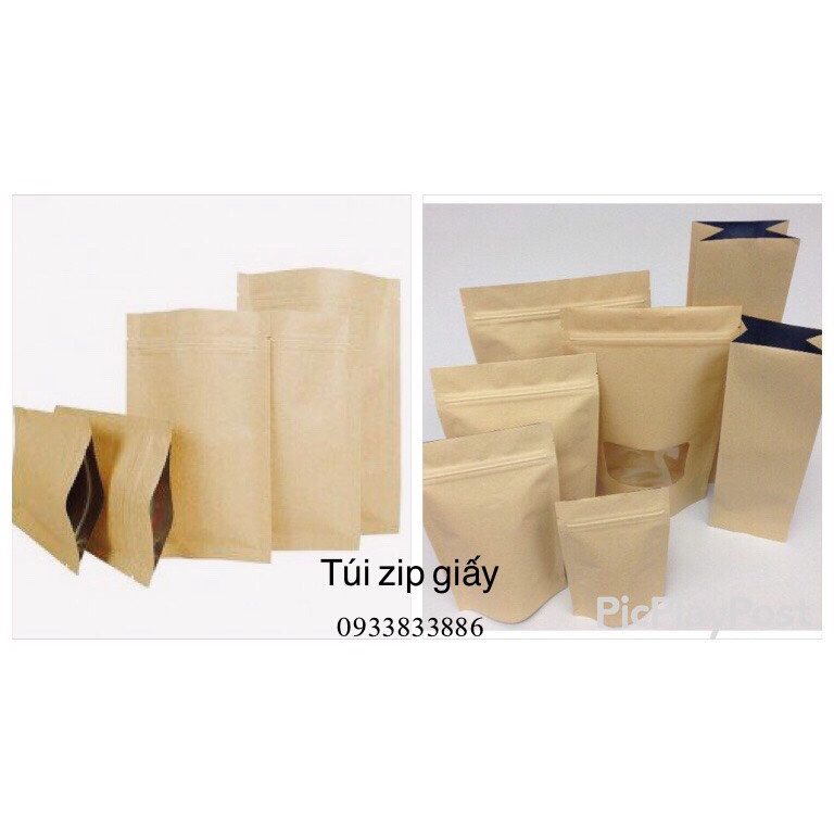 1 kg túi zip giấy bao bì thực phẩm khô