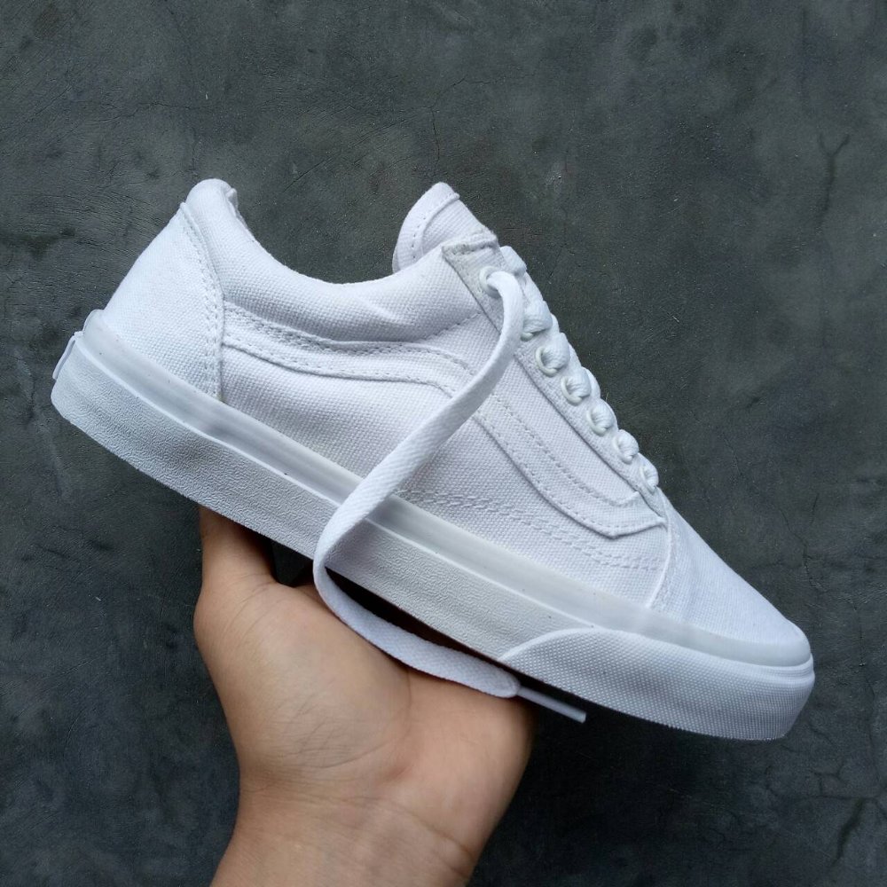[ TẶNG HỘP + TẶNG VỚ ] GIÀY THỂ THAO NAM NỮ VAN OLD SKOOL ALL WHITE LOẠI ĐẸP - HÀNG VNXK