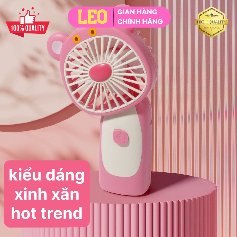 Quạt mini cầm tay, quạt cầm tay mini để bàn nhỏ gọn, tiện lợi, quạt Gấu Dâu, quạt Thỏ Hồng xinh xắn, quạt cầm tay, quạt mini, quạt usb, quạt cầm tay dấu dâu, quạt cầm tay usb, quạt để bàn, quạt mini cầm