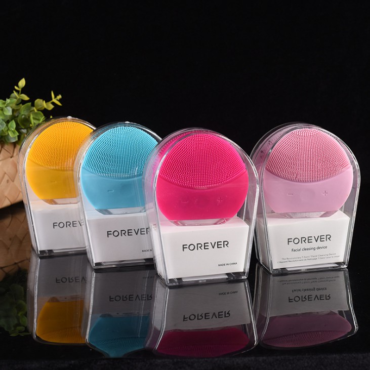 1Z06 Máy rửa mặt, massage mặt FOREVER màu hồng đậm