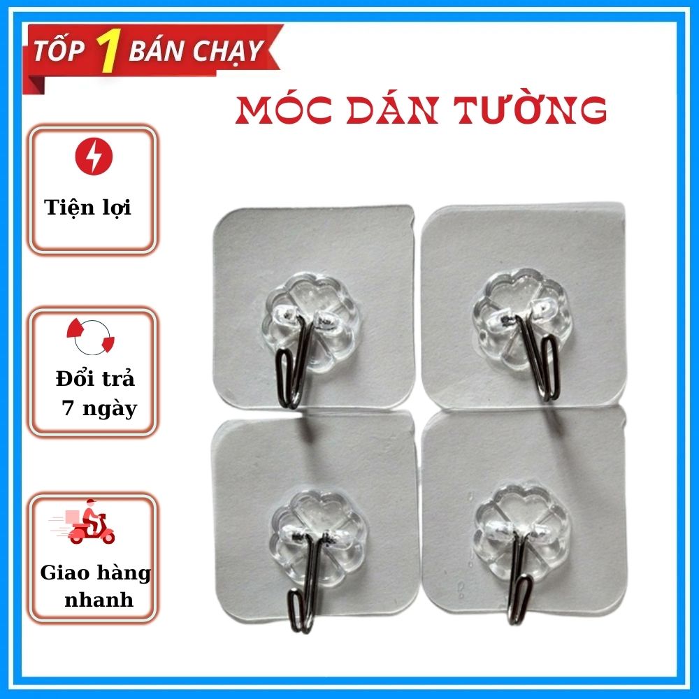 Combo 5 Móc dán tường siêu dính trong suốt