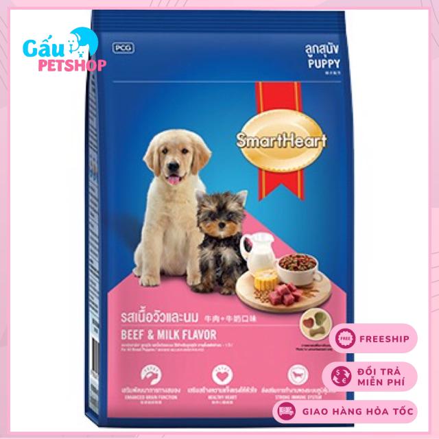 Thức ăn hạt khô cho chó con smartheart puppy