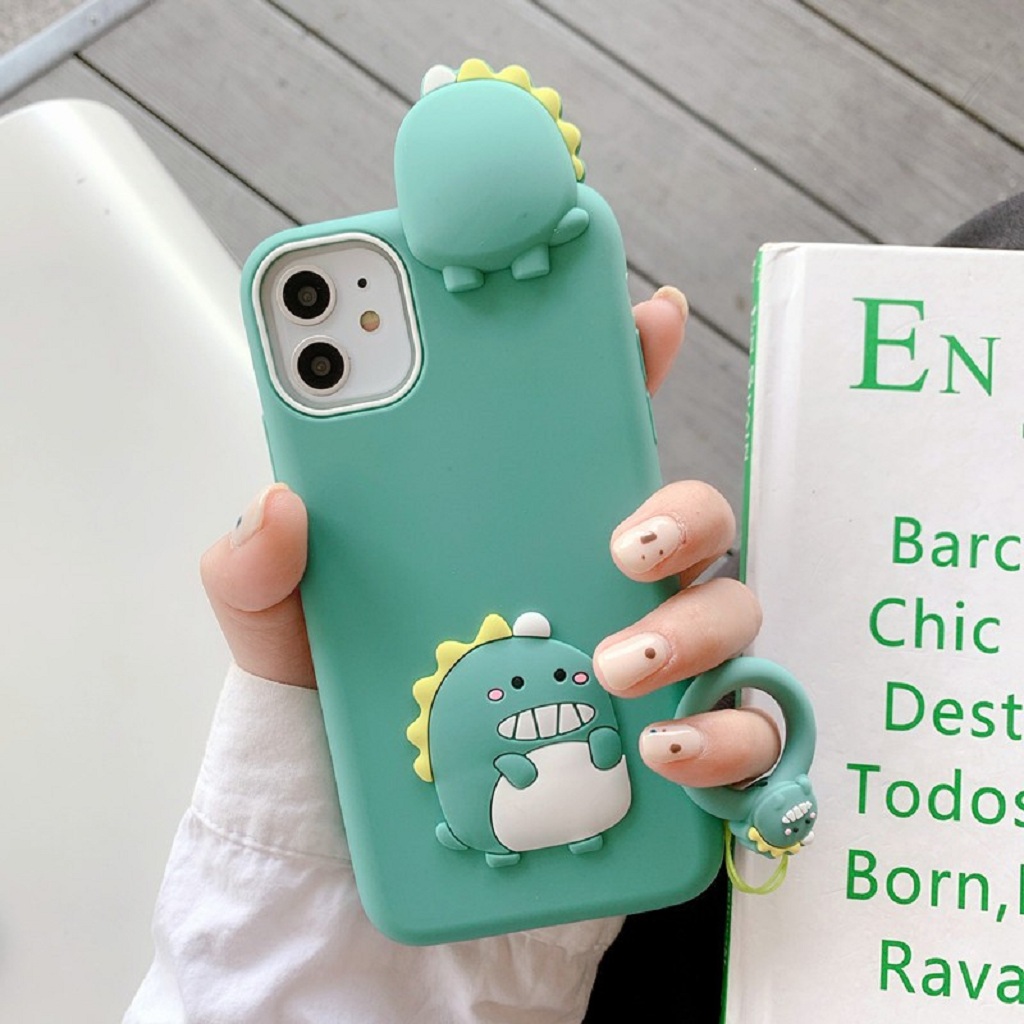 Ốp Lưng Iphone ⚡ Ốp SIlicon Case KHỦNG LONG BỜM VÀNG ⚡ Iphone 6/6s/6P/6SP/7/8/7P/8P/X/Xs/Xsmax/11/11PM