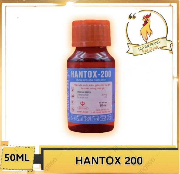 HANTOX 200 LỌ 50ml - Dung dịch pha phun diệt kiến dán ve ghẻ bọ chét mòng mạt gà hiệu lực tức thì nhanh chóng