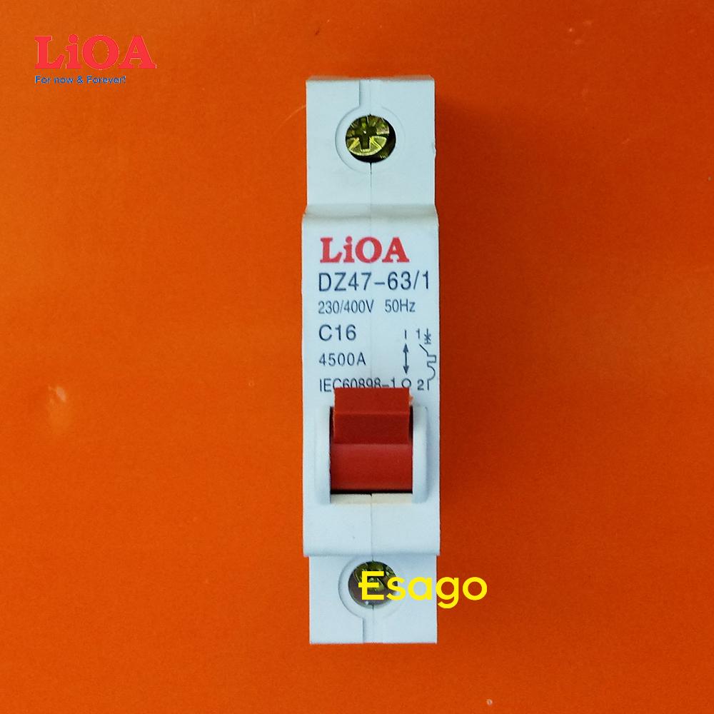 Cầu dao tự động lioa 16a loại 1 cực - mcb1016-4.5