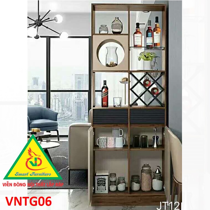 TỦ TRANG TRÍ KIÊM VÁCH NGĂN PHÒNG VNTG06 - Viendong Adv