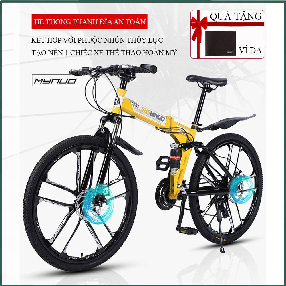 Xe đạp thể thao, xe đạp địa hình gấp gọn mâm đúc, khung thép siêu bền, phanh đĩa 7 cấp độ, phù hợp với mọi lứa tuổi cả nam và nữ. Bảo hành 3 năm lỗi 1 đổi 1 trong 7 ngày